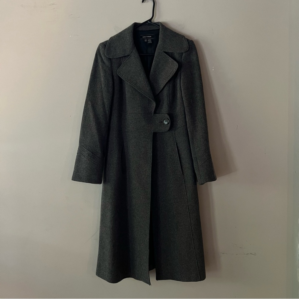 Zara Charcoal Trench Coat